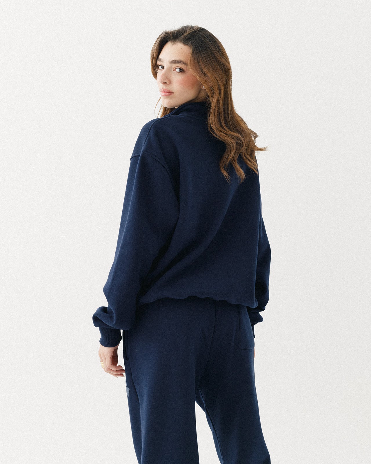 Livin' Lokal Quarter Zip Puff Print (True Blue)