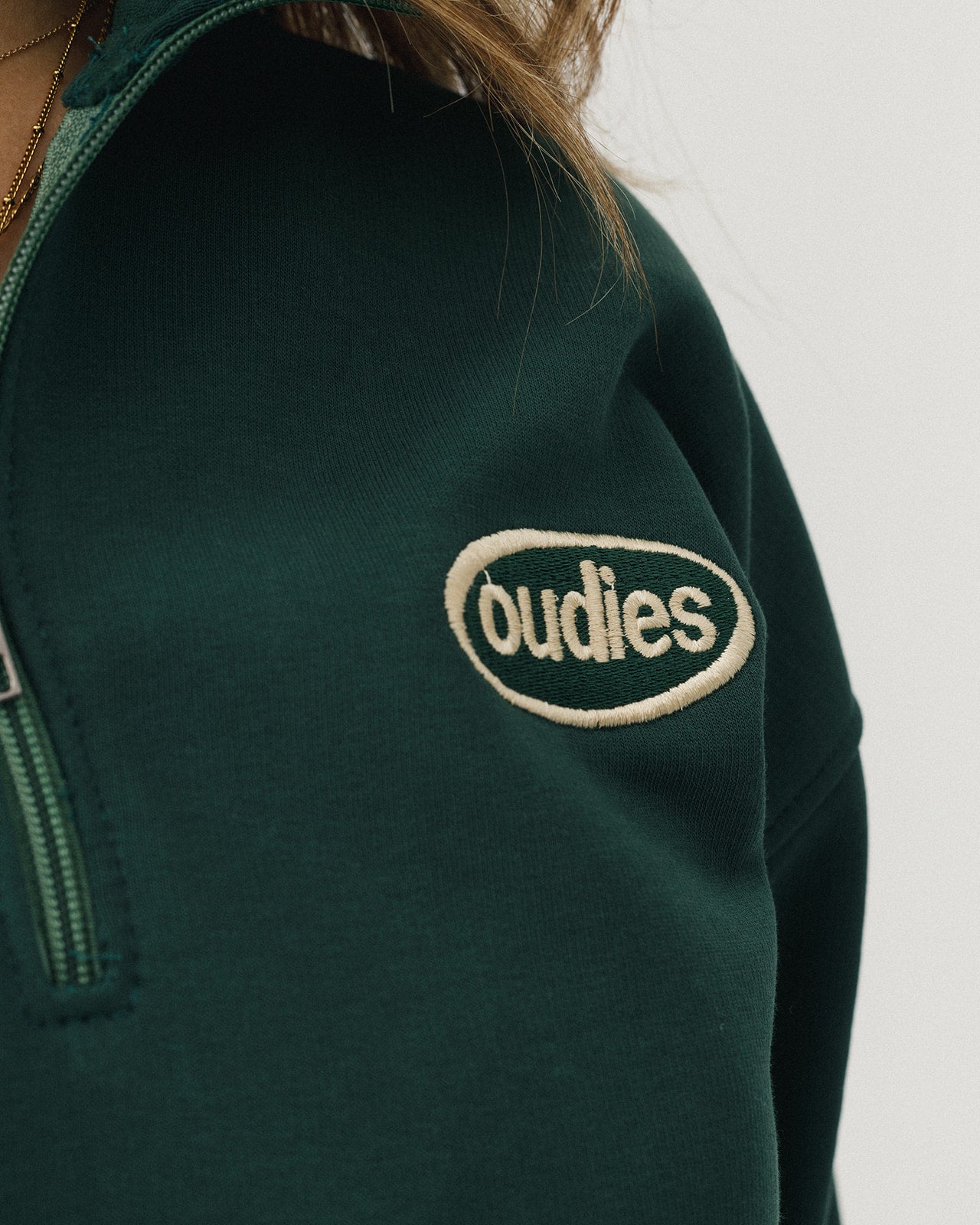 Trademark Oudies Quarter Zip (Golden Green)