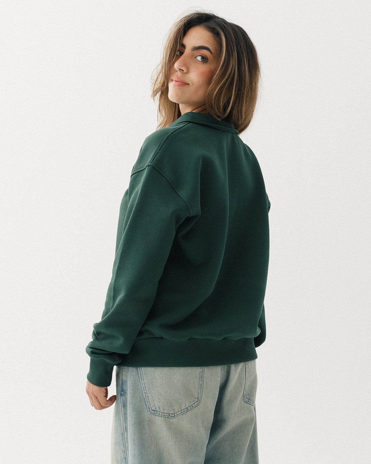 Trademark Oudies Quarter Zip (Golden Green)