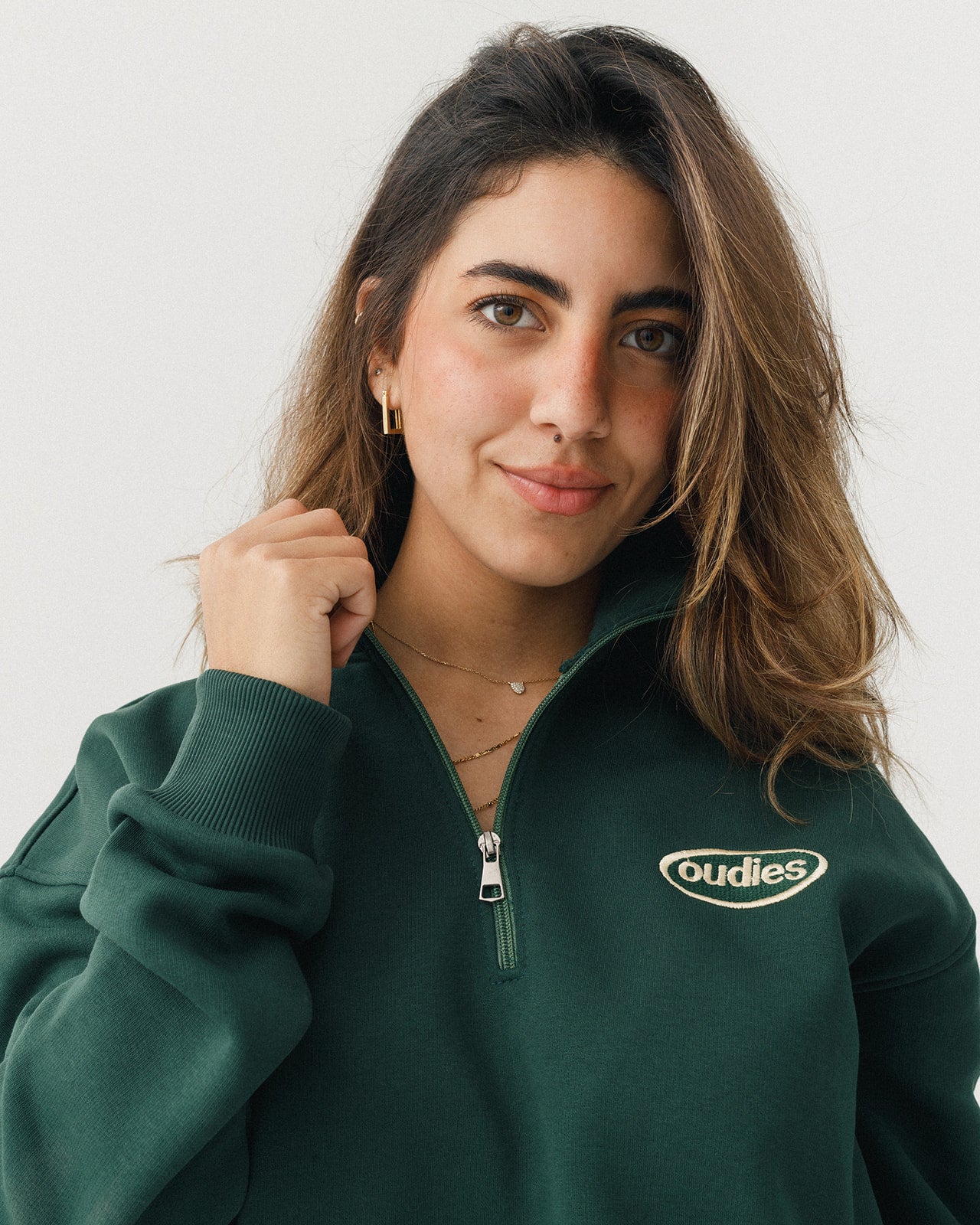 Trademark Oudies Quarter Zip (Golden Green)