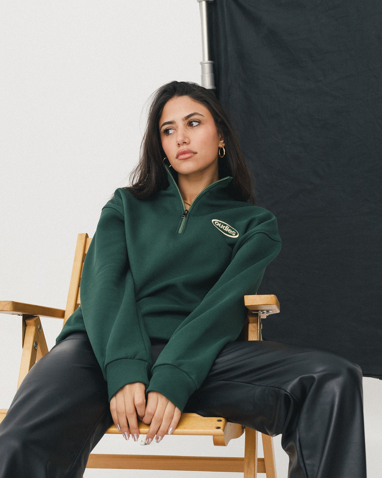 Trademark Oudies Quarter Zip (Golden Green)