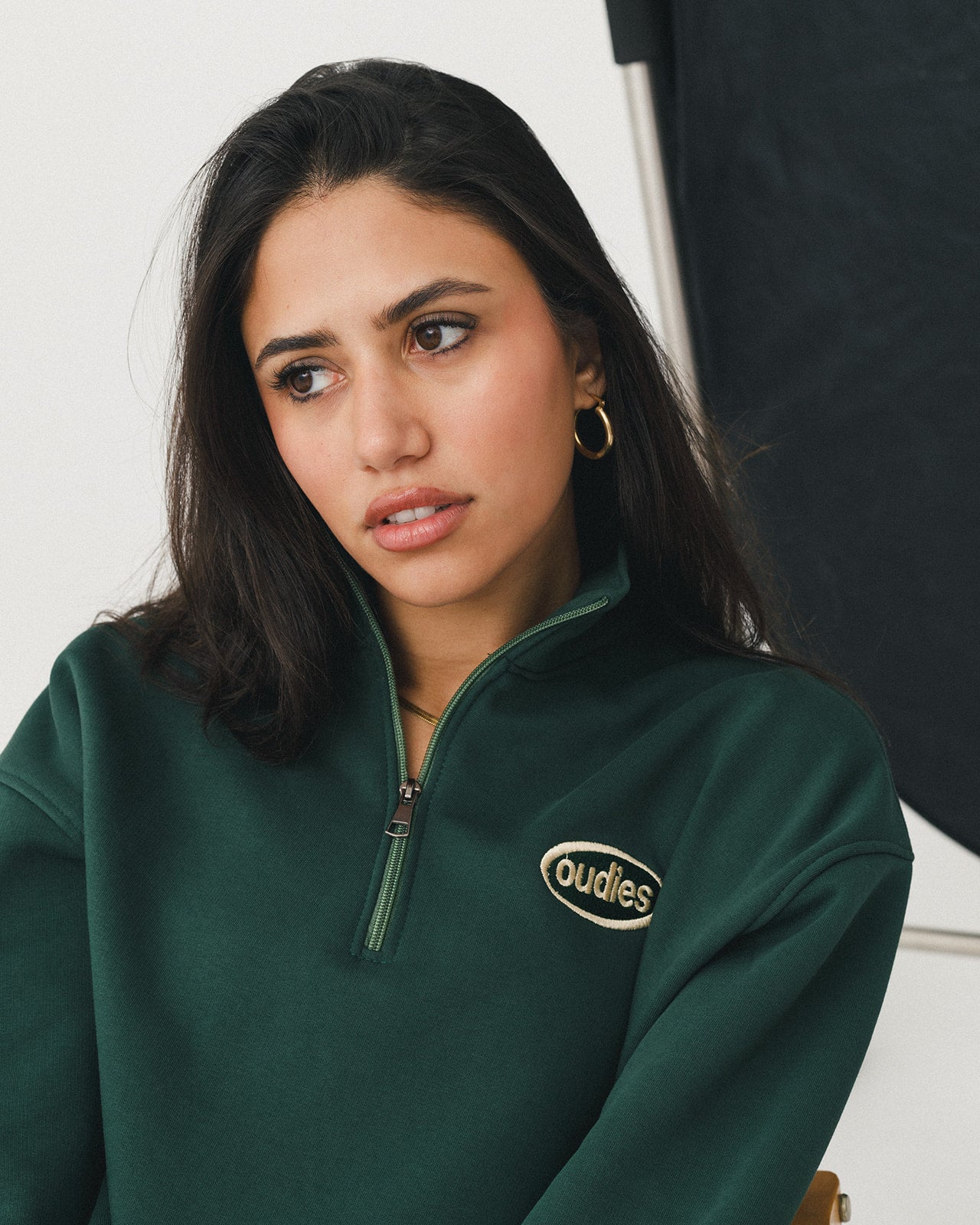 Trademark Oudies Quarter Zip (Golden Green)