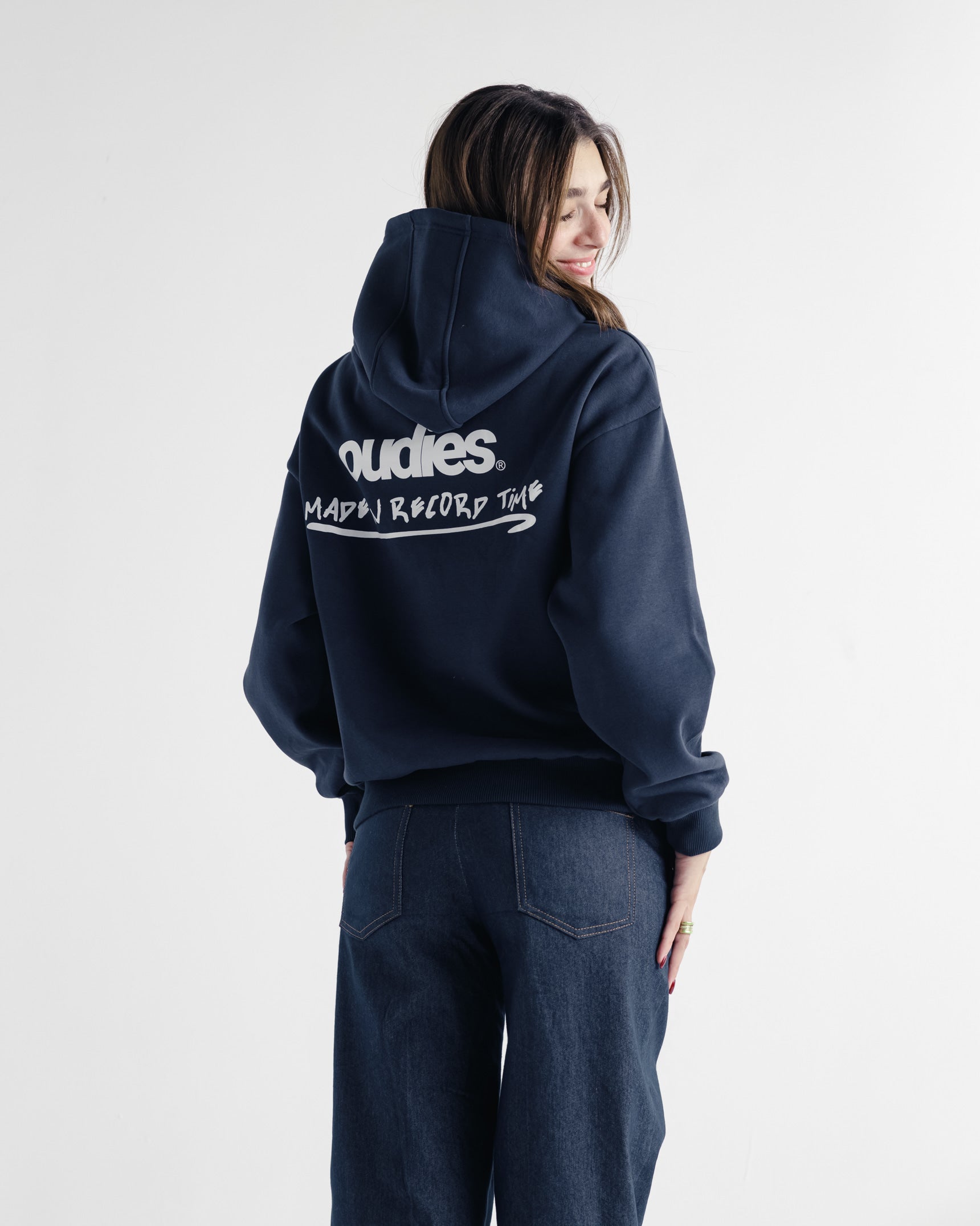 Record Time Hoodie Navy