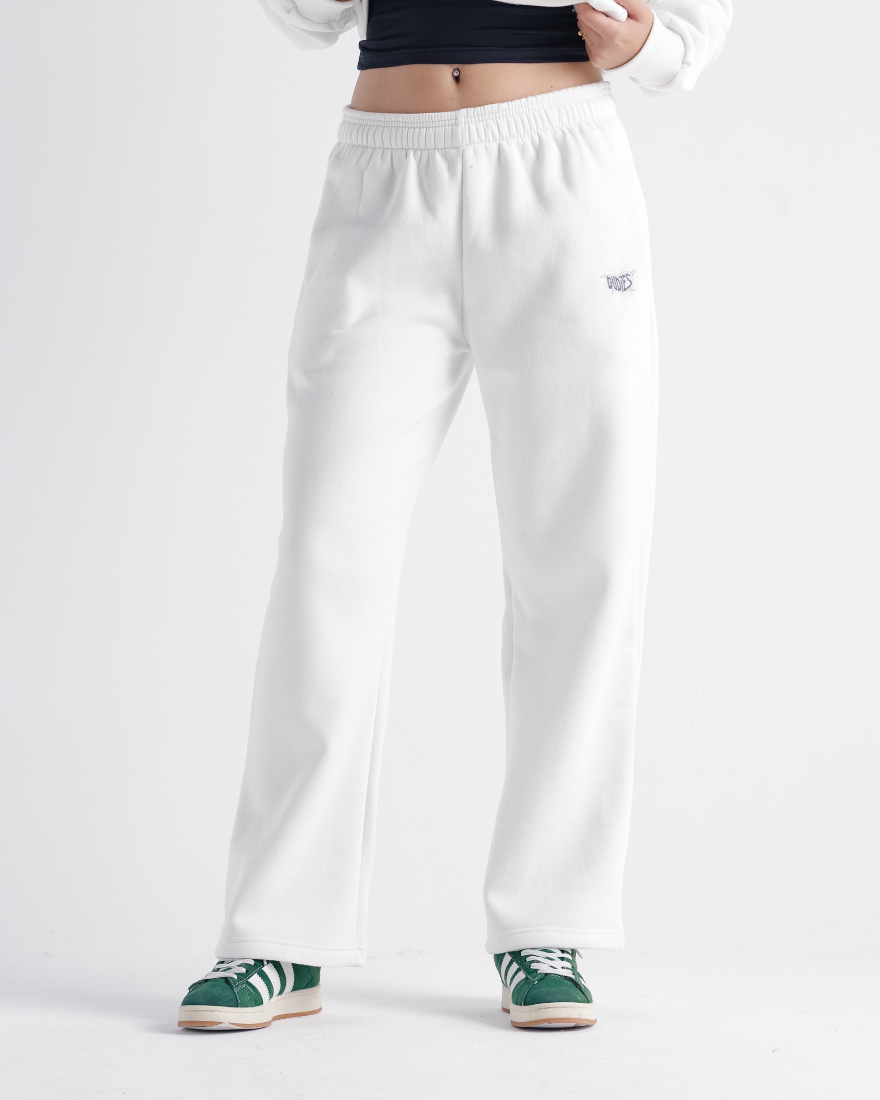 Chrome Hearts Wide Leg Sweatpants (Glacier White)