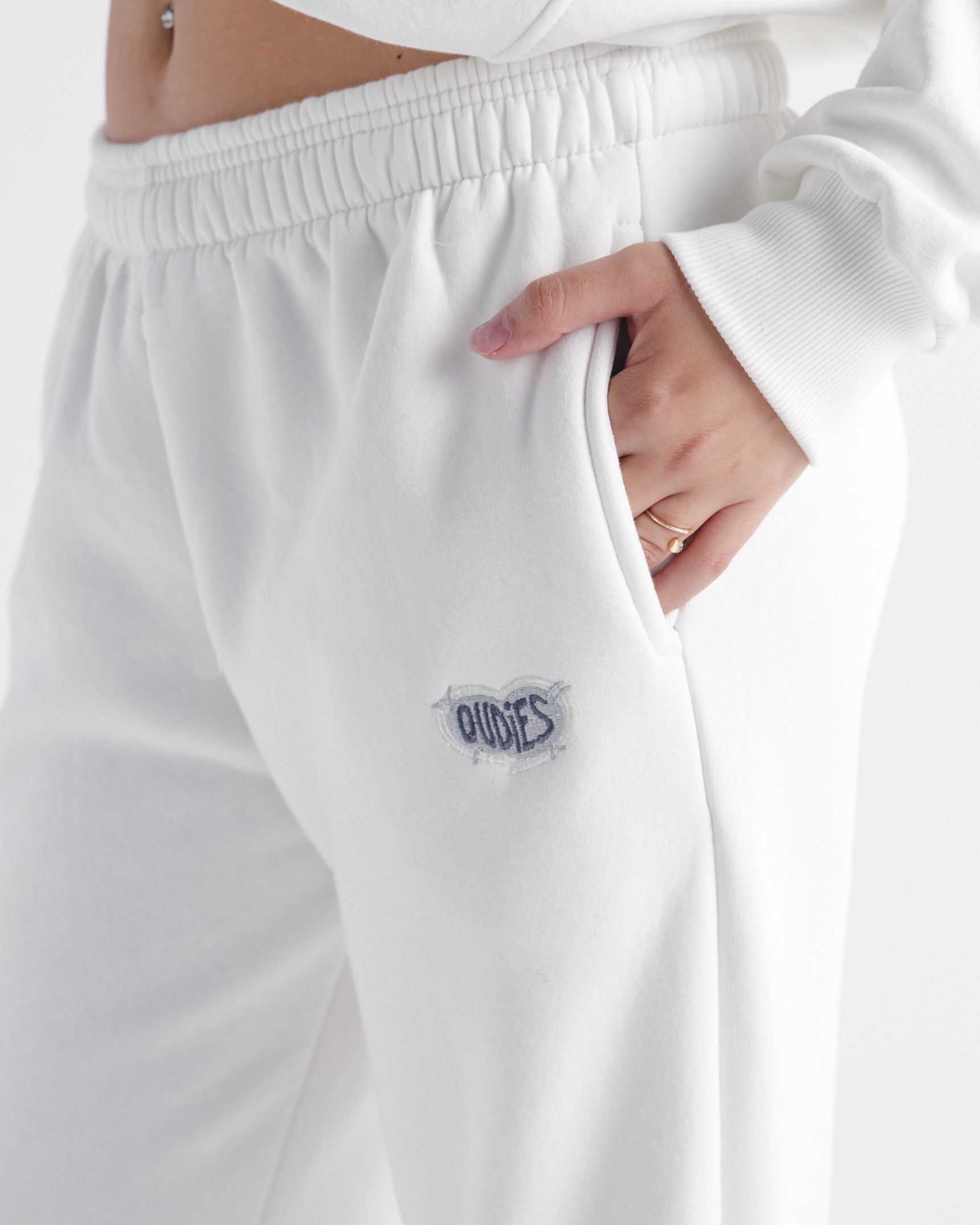 Chrome Hearts Wide Leg Sweatpants (Glacier White)