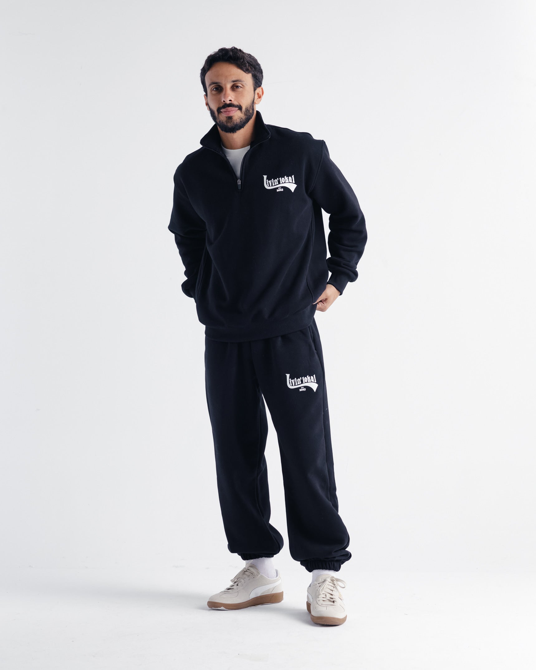 Cuffed Sweatpants Livin' Lokal Black