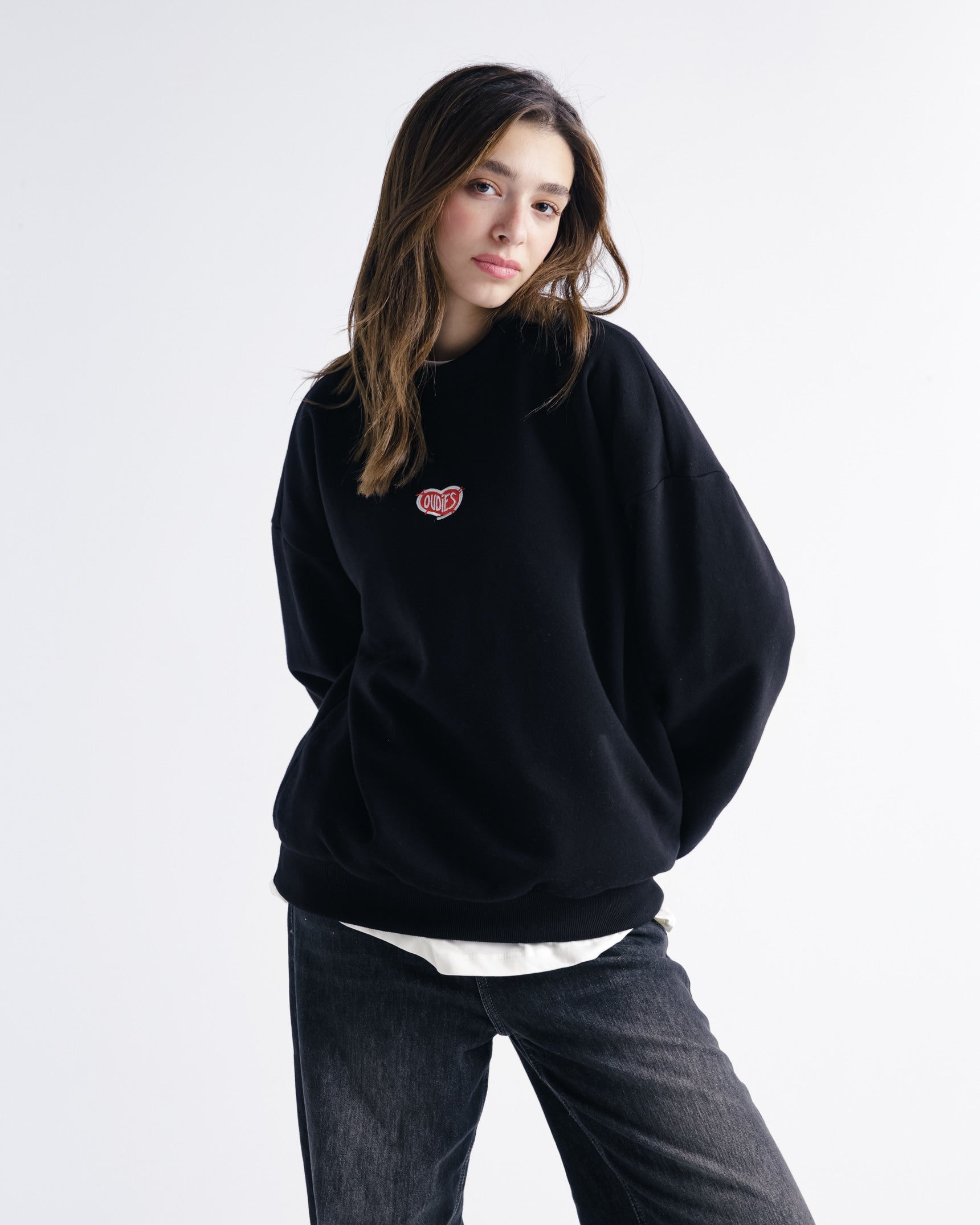 Oudies Collective Black Crewneck