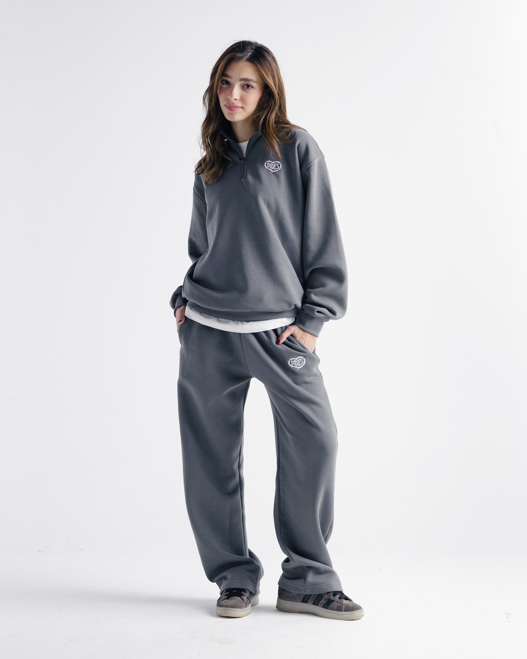 Chrome Hearts Wide Leg Sweatpants (Cosmic Grey)