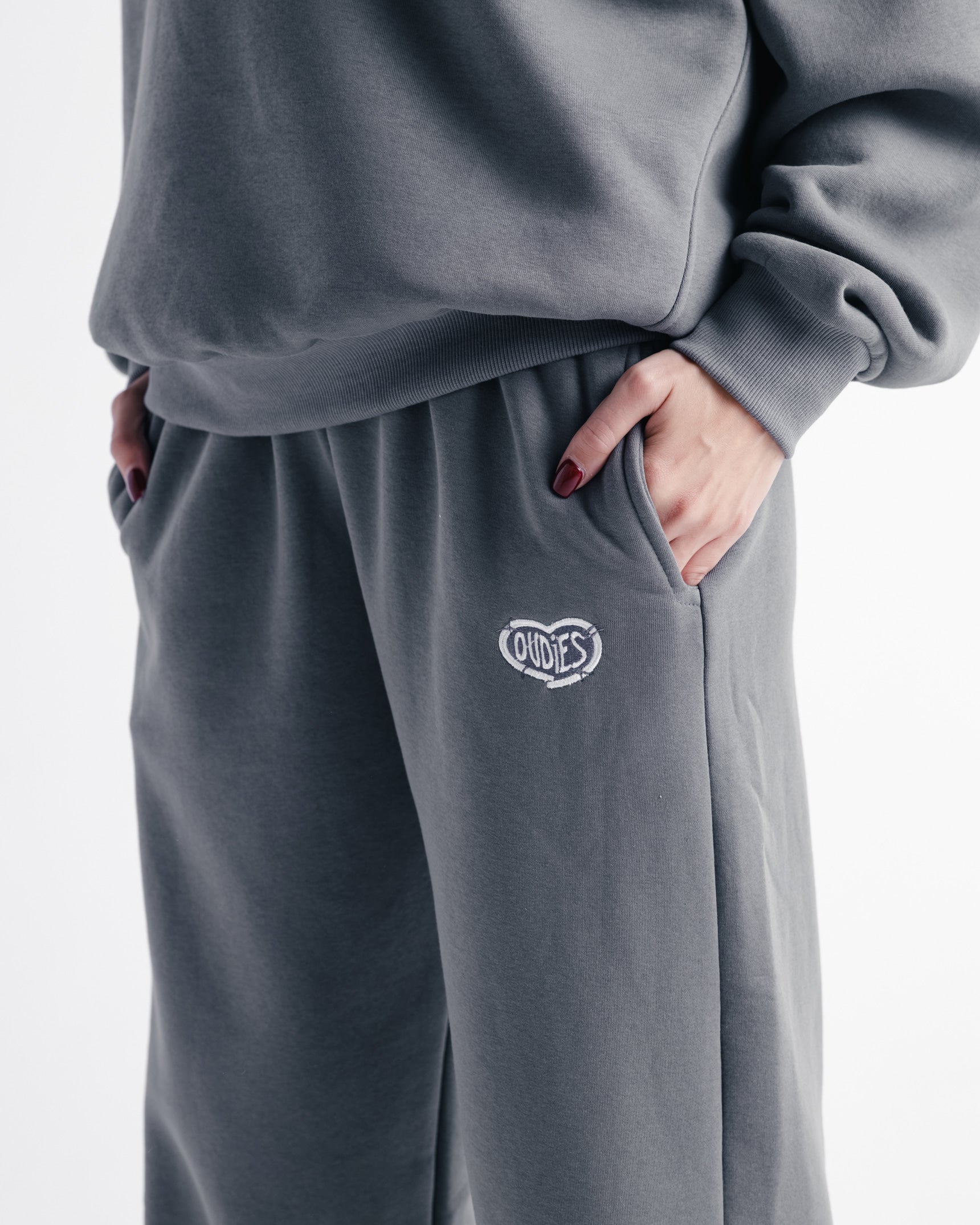 Chrome Hearts Wide Leg Sweatpants (Cosmic Grey)