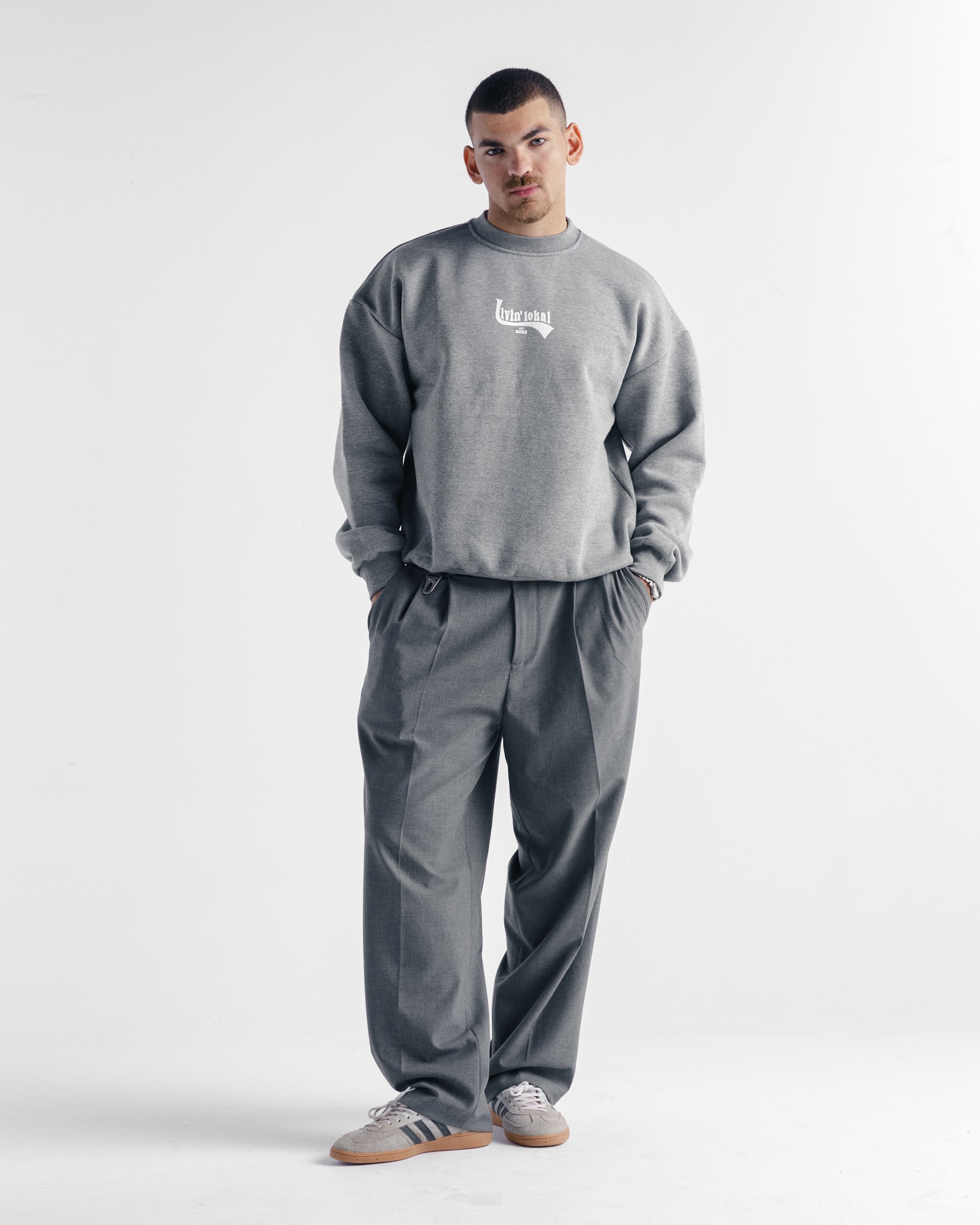 Livin' Lokal Crewneck Heather Grey