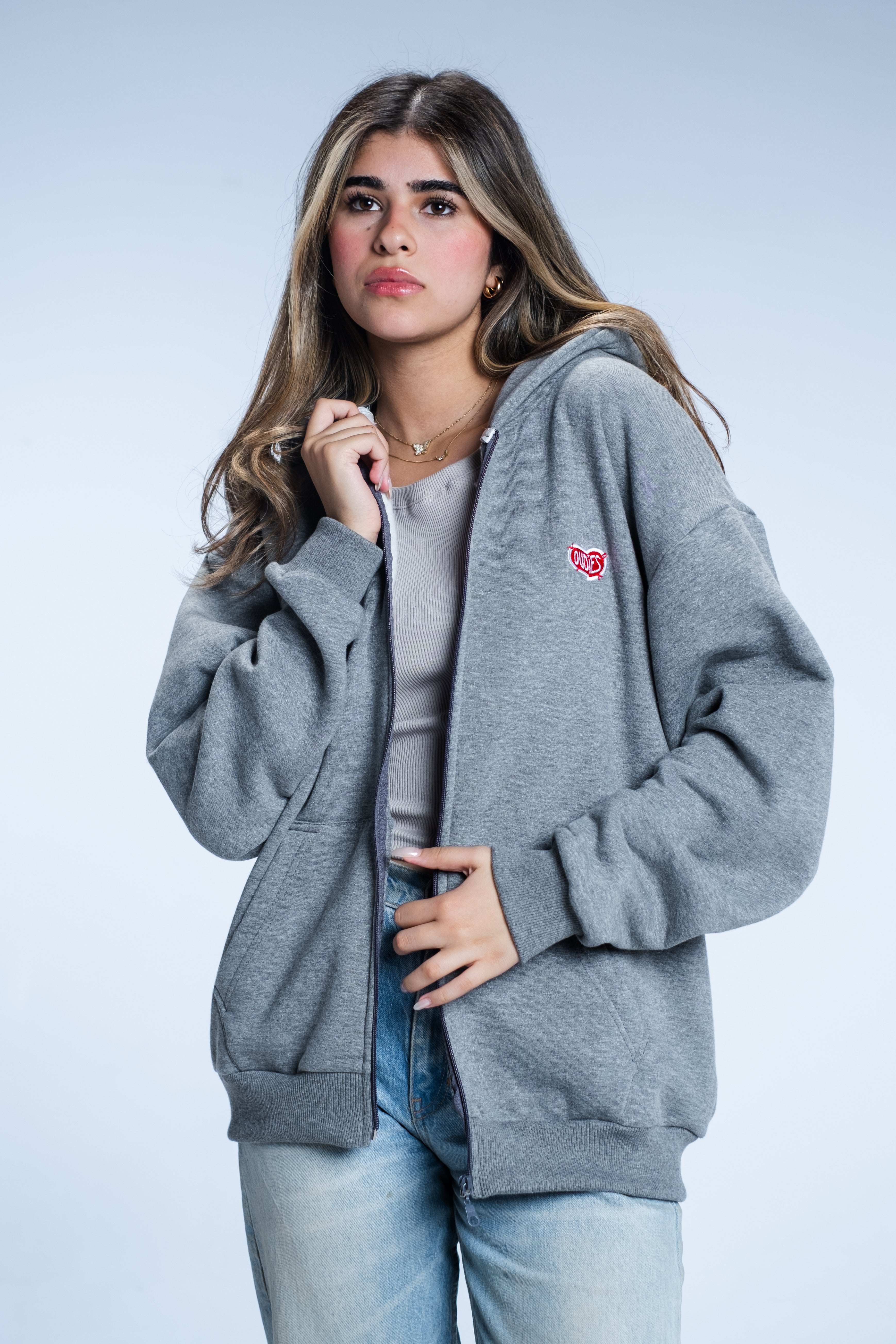 Full Zip Hoodie (Heather Grey)