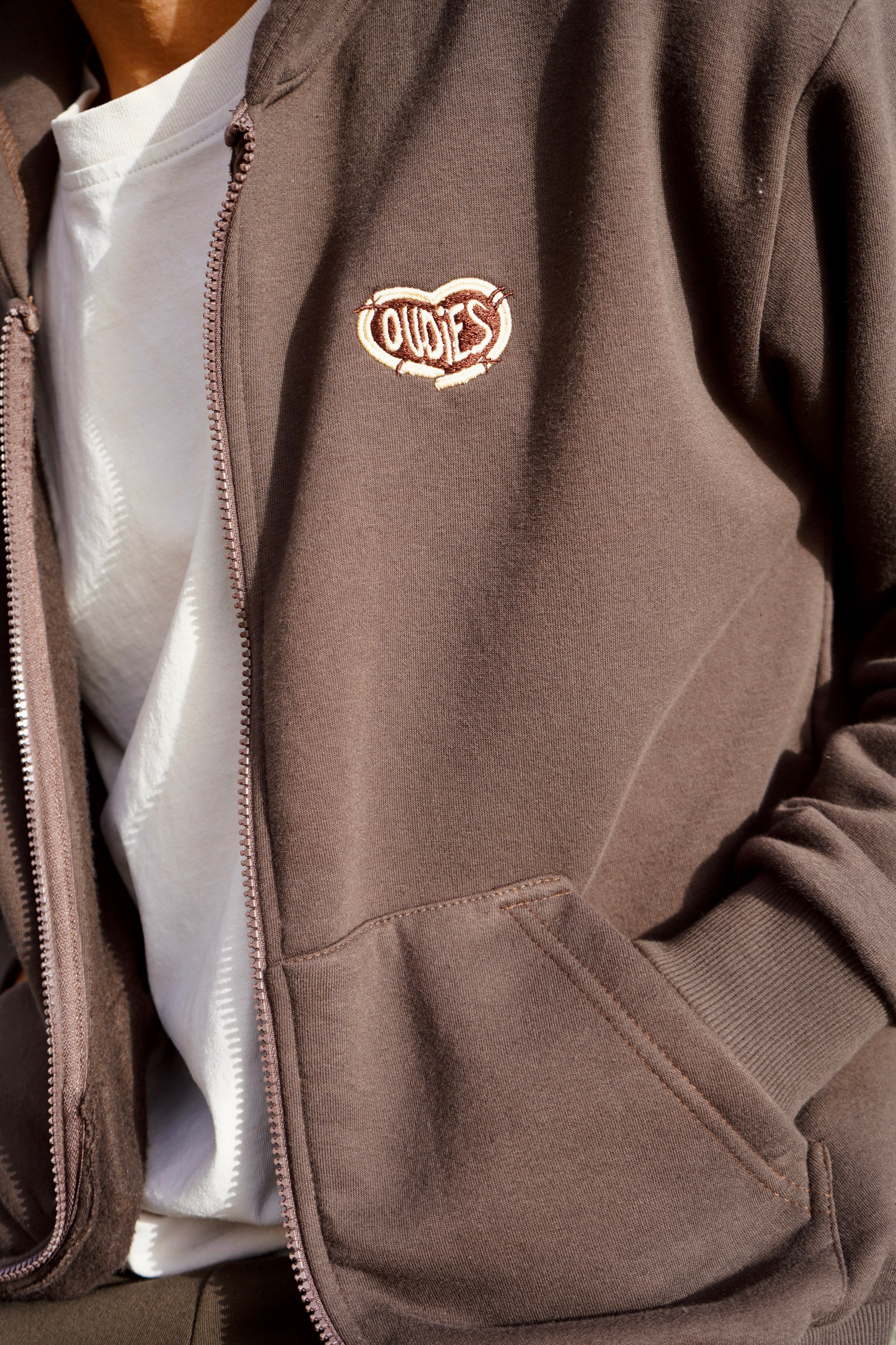 Full Zip Hoodie (Brown)