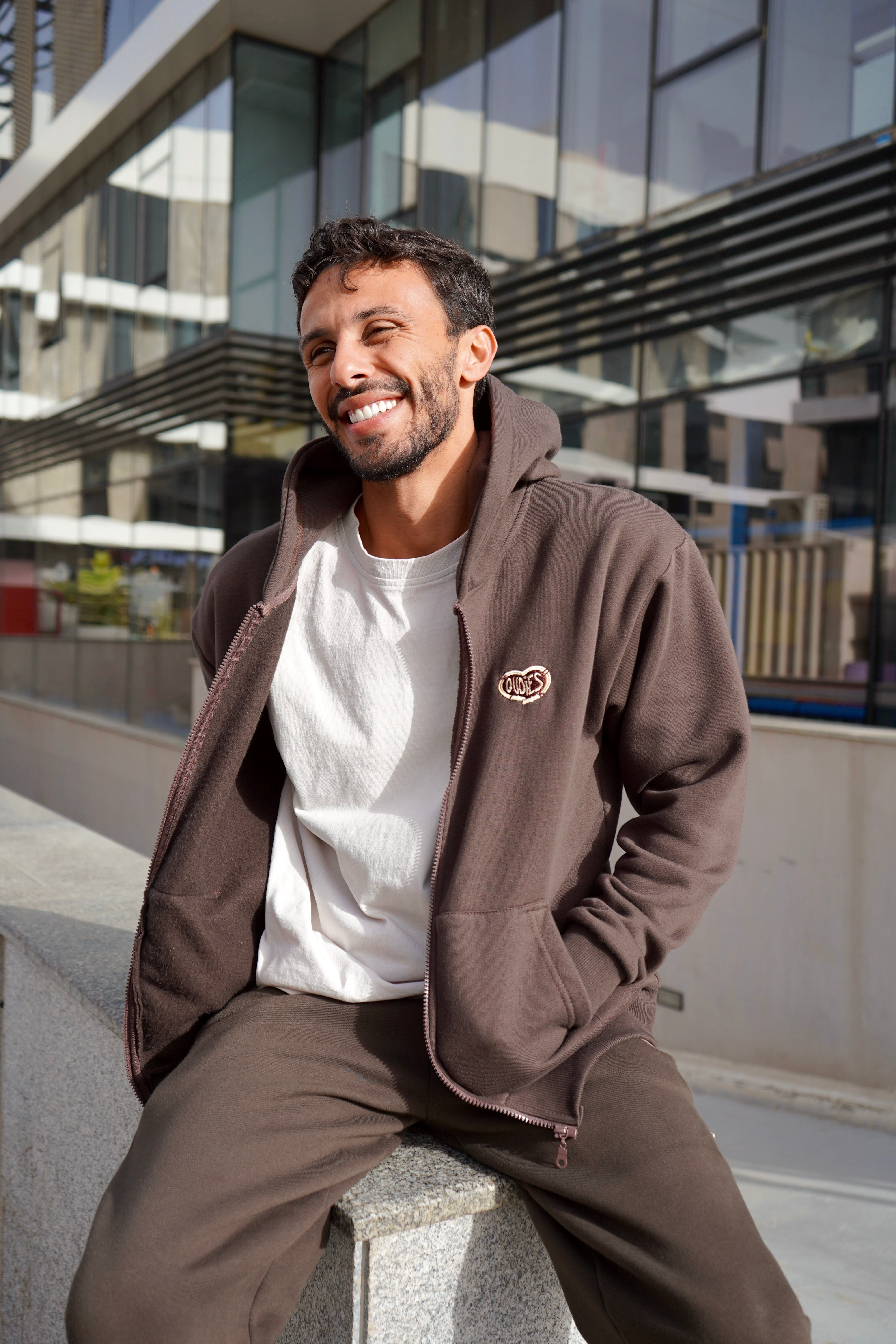 Full Zip Hoodie (Brown)