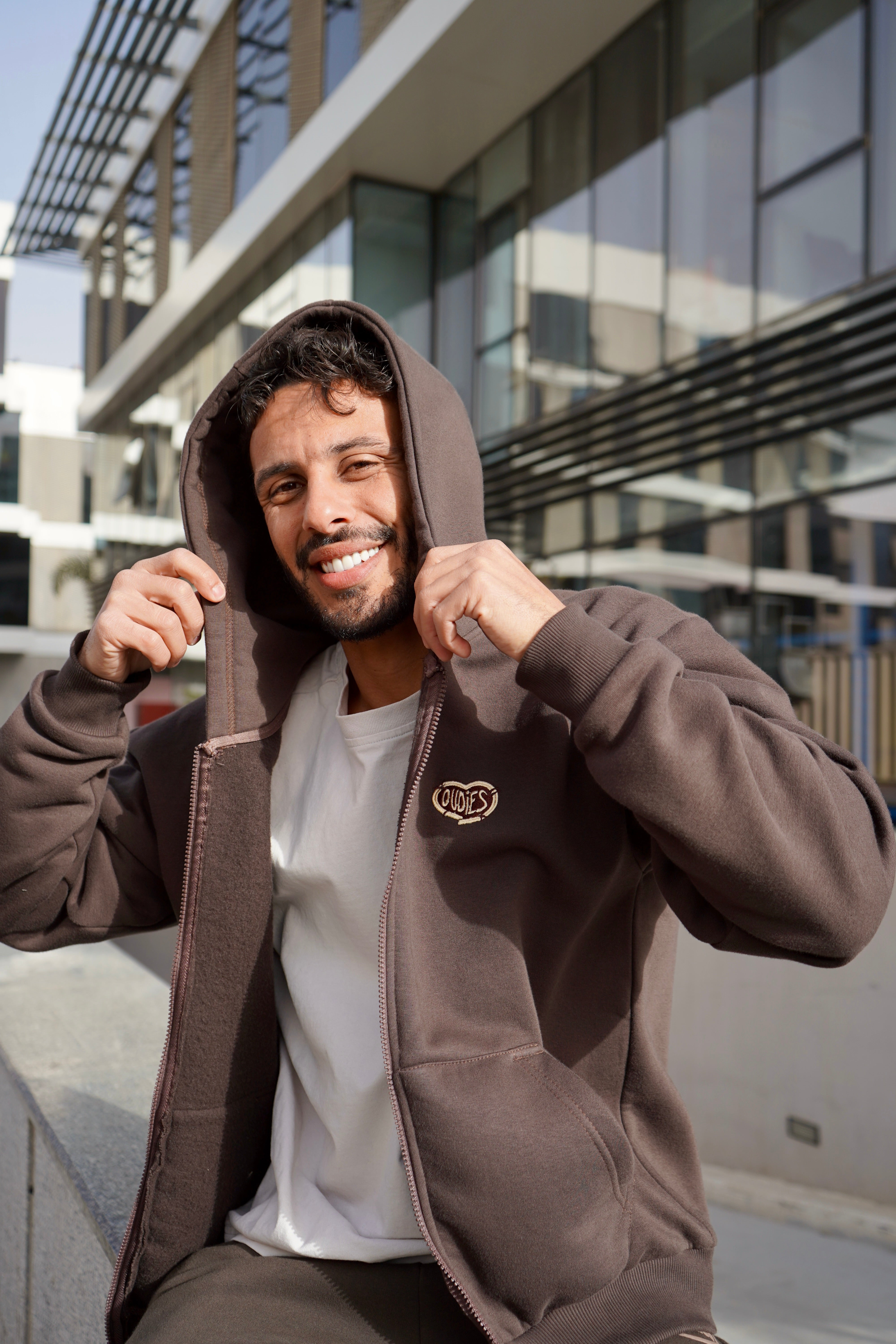 Full Zip Hoodie (Brown)