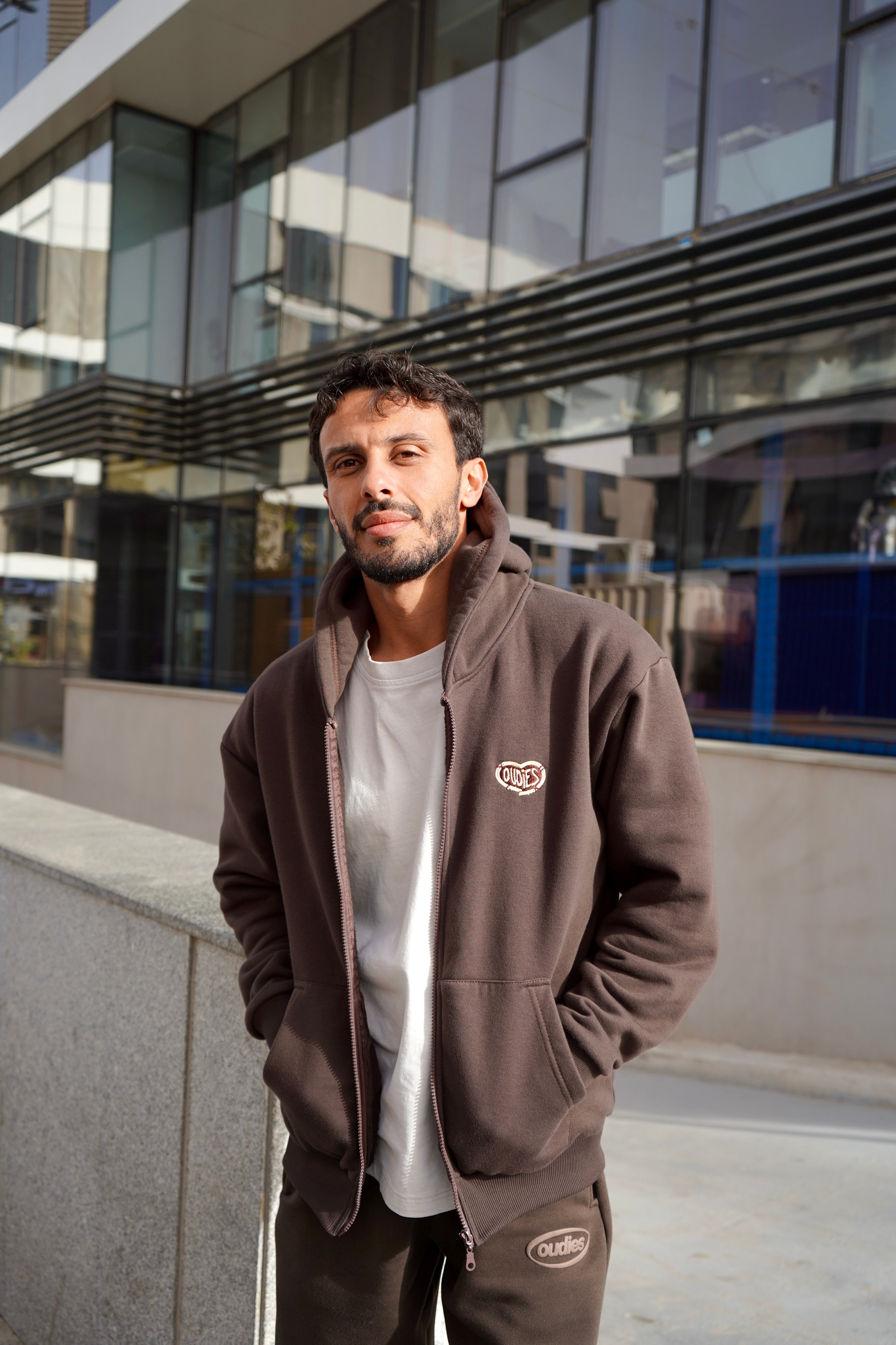 Full Zip Hoodie (Brown)