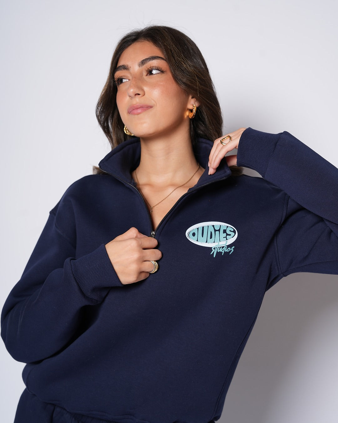 Oudies Studios Quarter-Zip (Navy)