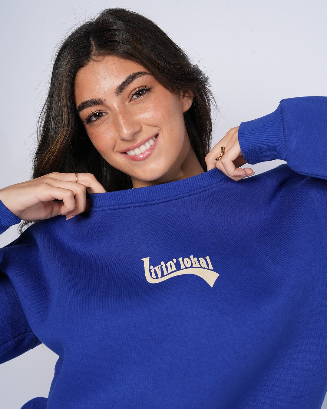 Livin' Lokal Crewneck (Blue/Gold)