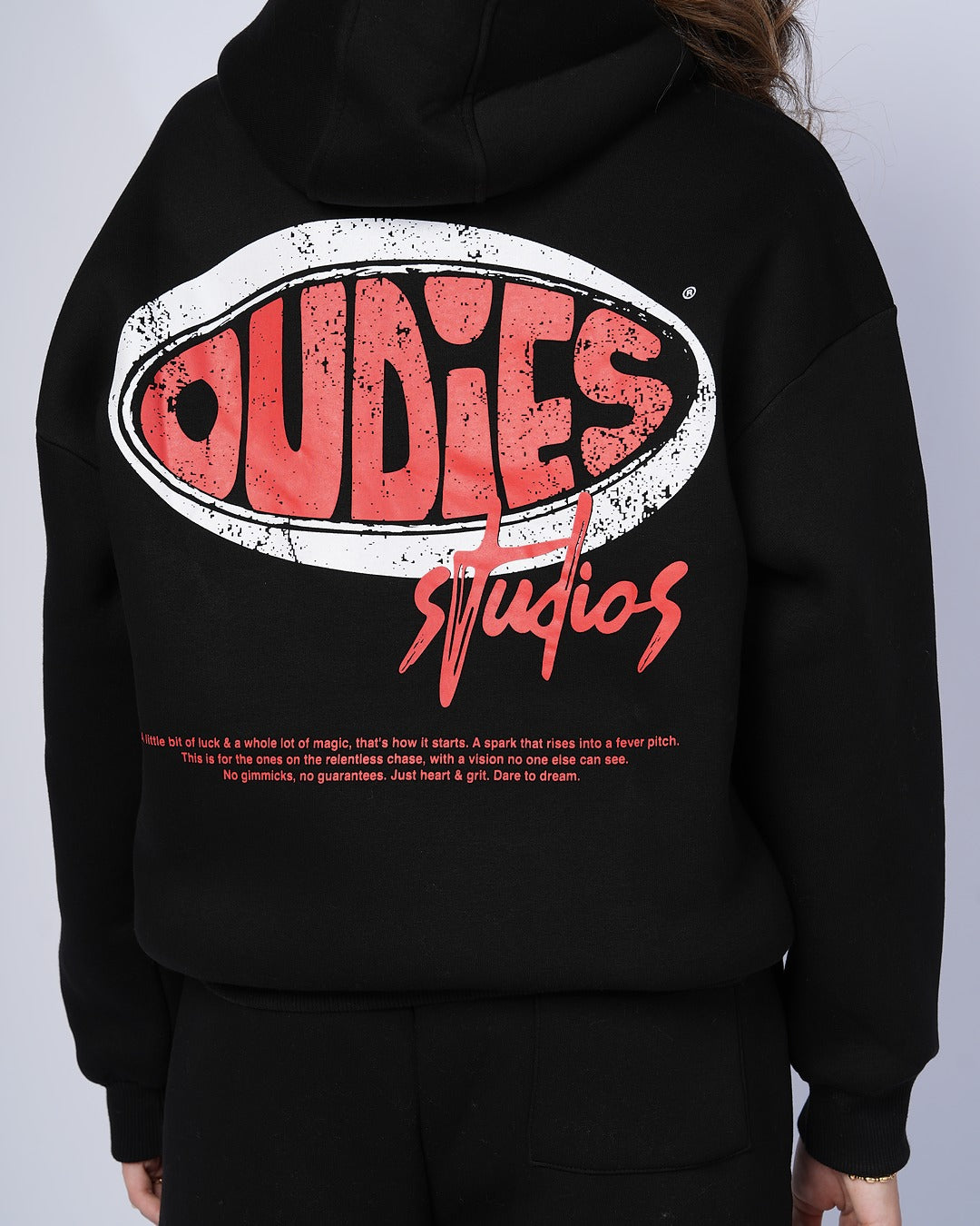 Oudies Studios Hoodie (Black/Red)