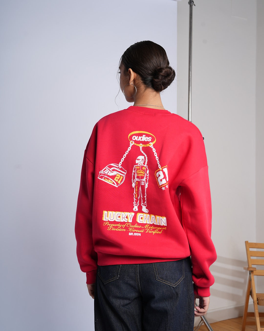 Lucky Chain Crewneck (Red/Gold)