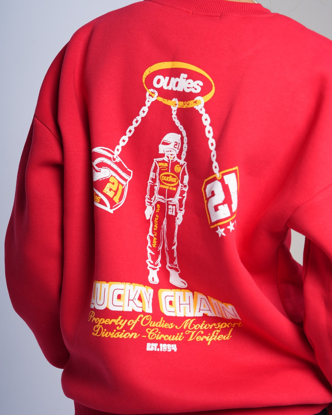 Lucky Chain Crewneck (Red/Gold)