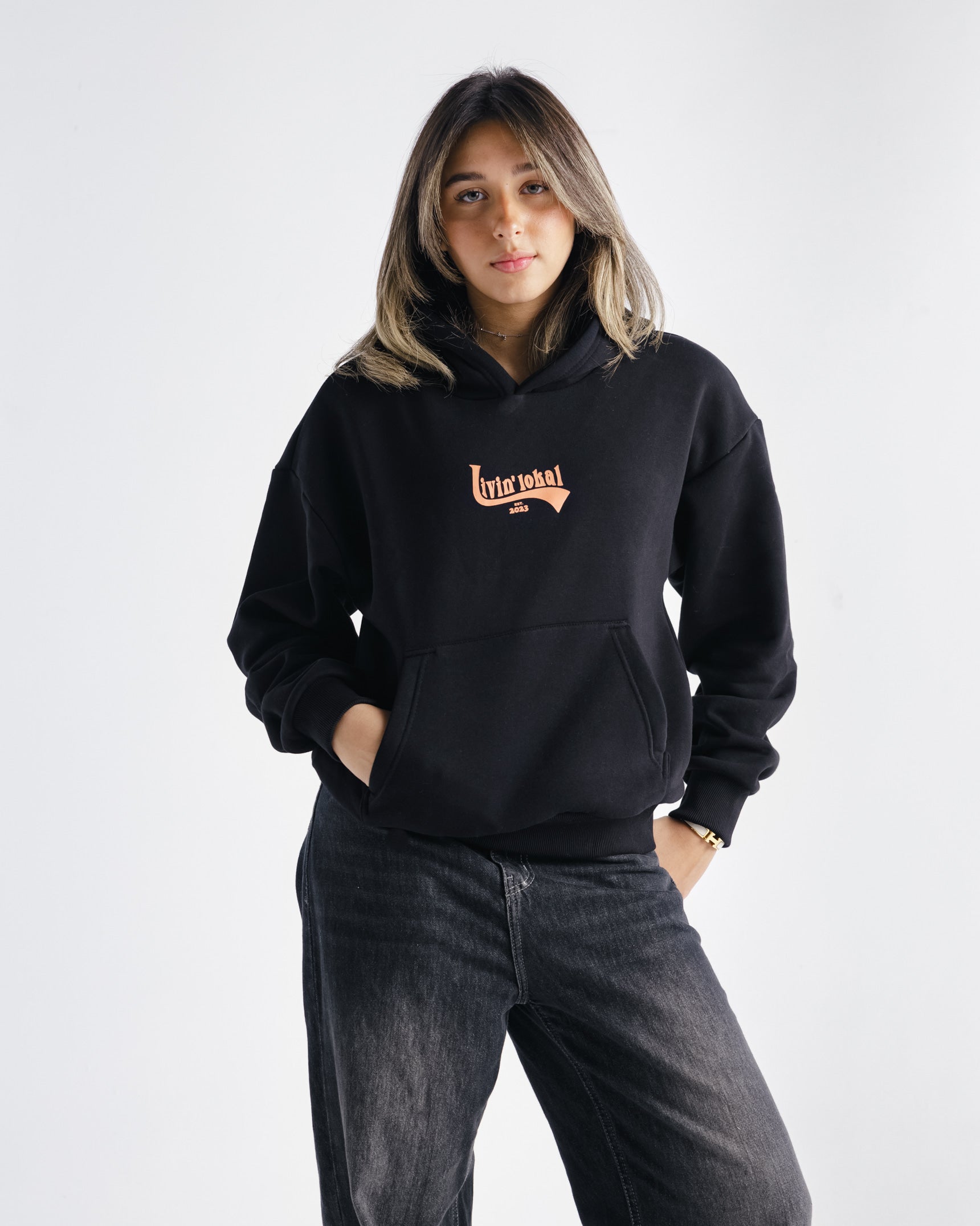 Livin' Lokal Hoodie (Electric Tangerine)