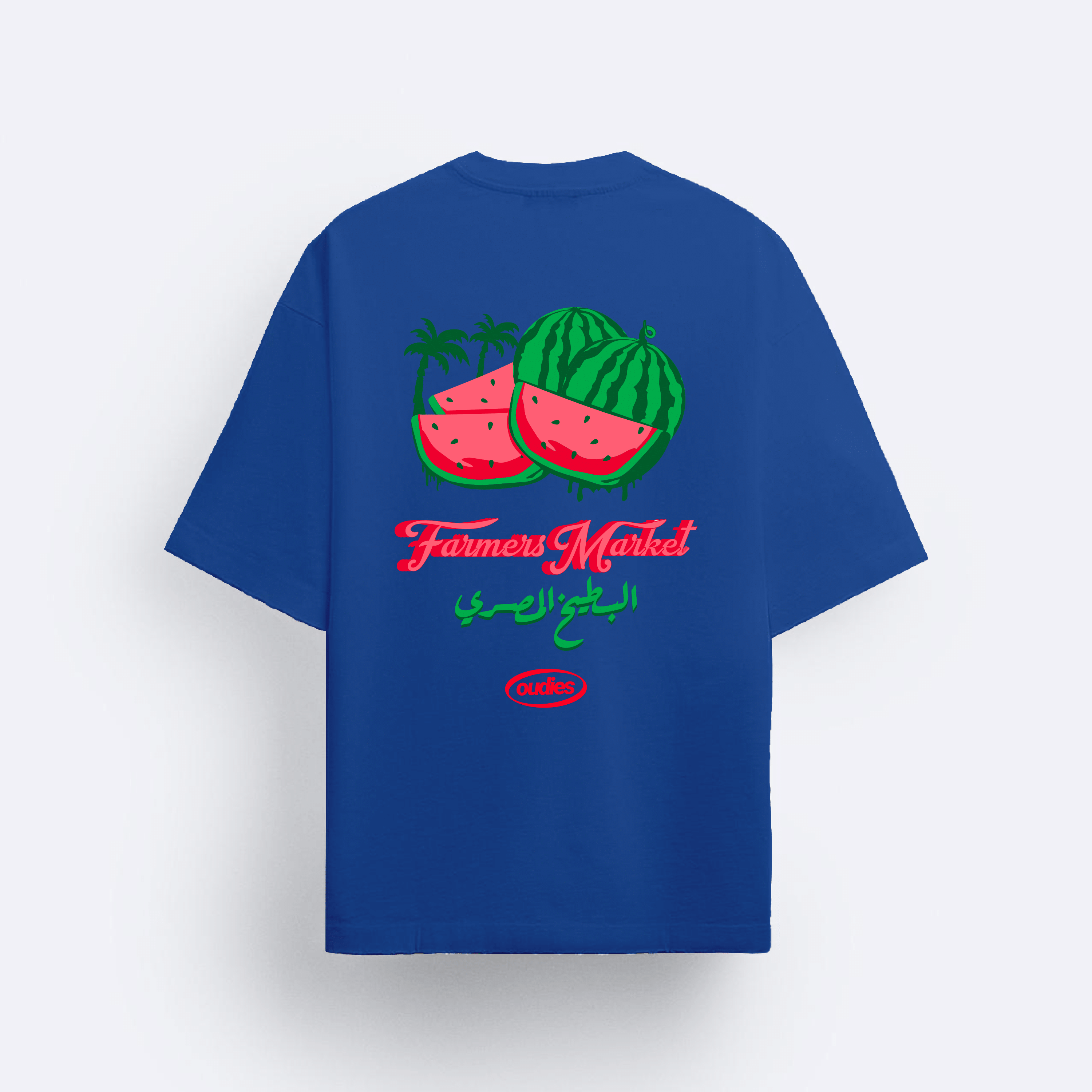 Farmers Market Watermelon Tee Blue (BOXY FIT)