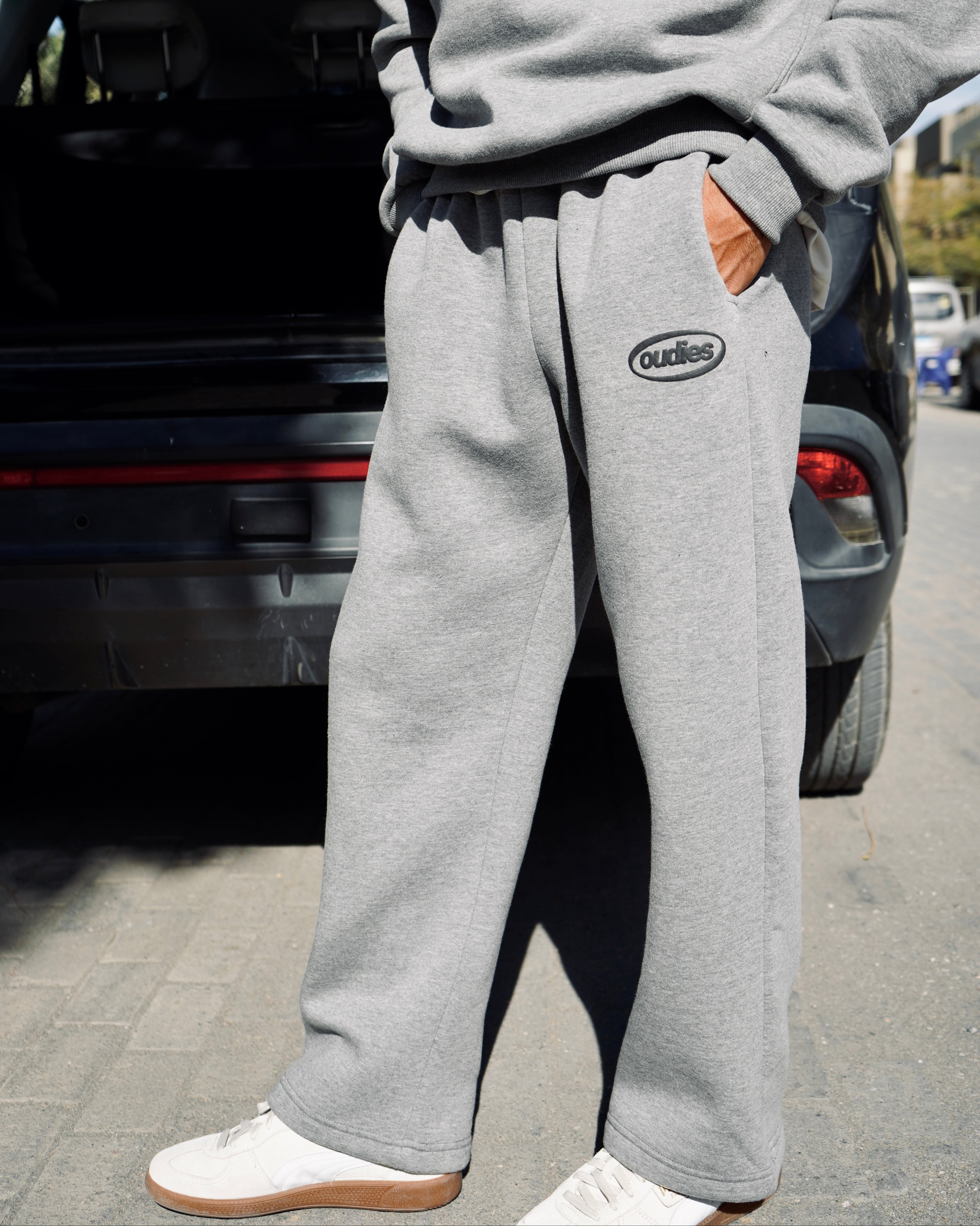 Sweatpants Oudies Puff Print (Heather Grey)