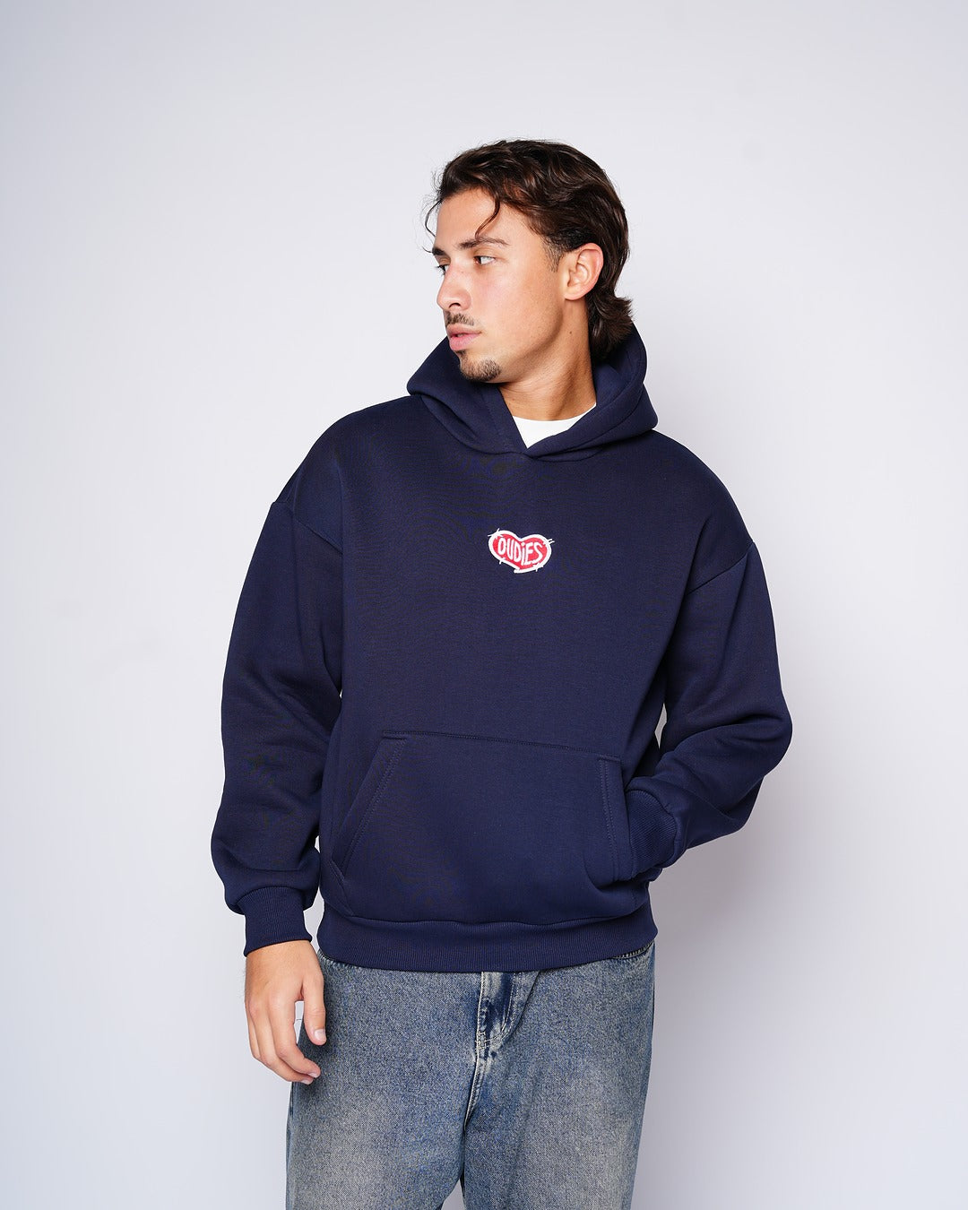 Chrome Hearts Embroidered Hoodie (Navy)