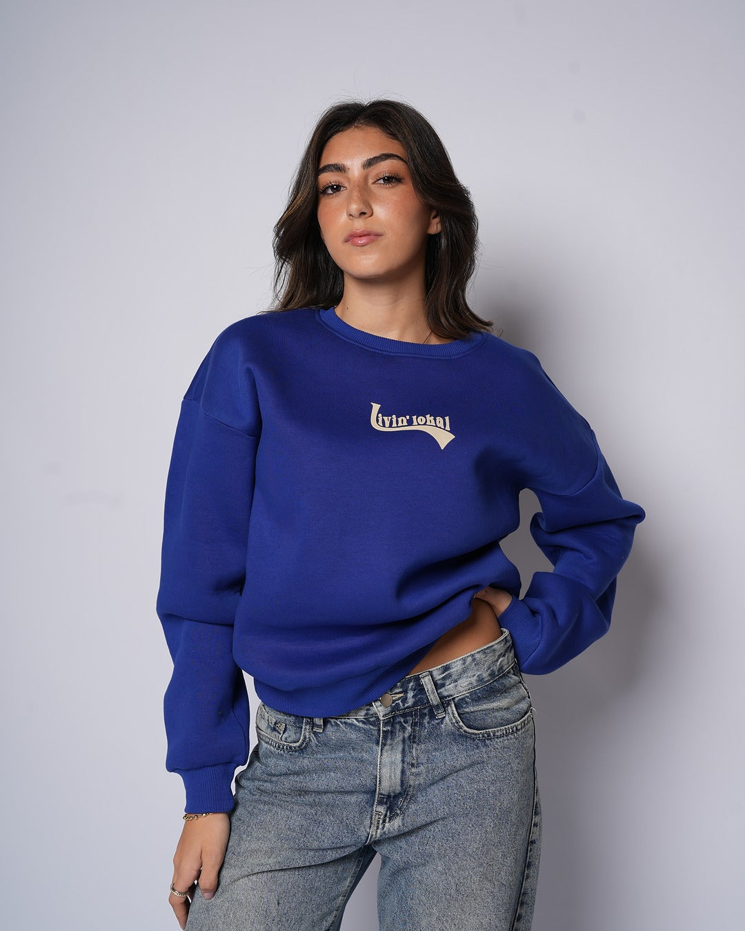 Livin' Lokal Crewneck (Blue/Gold)