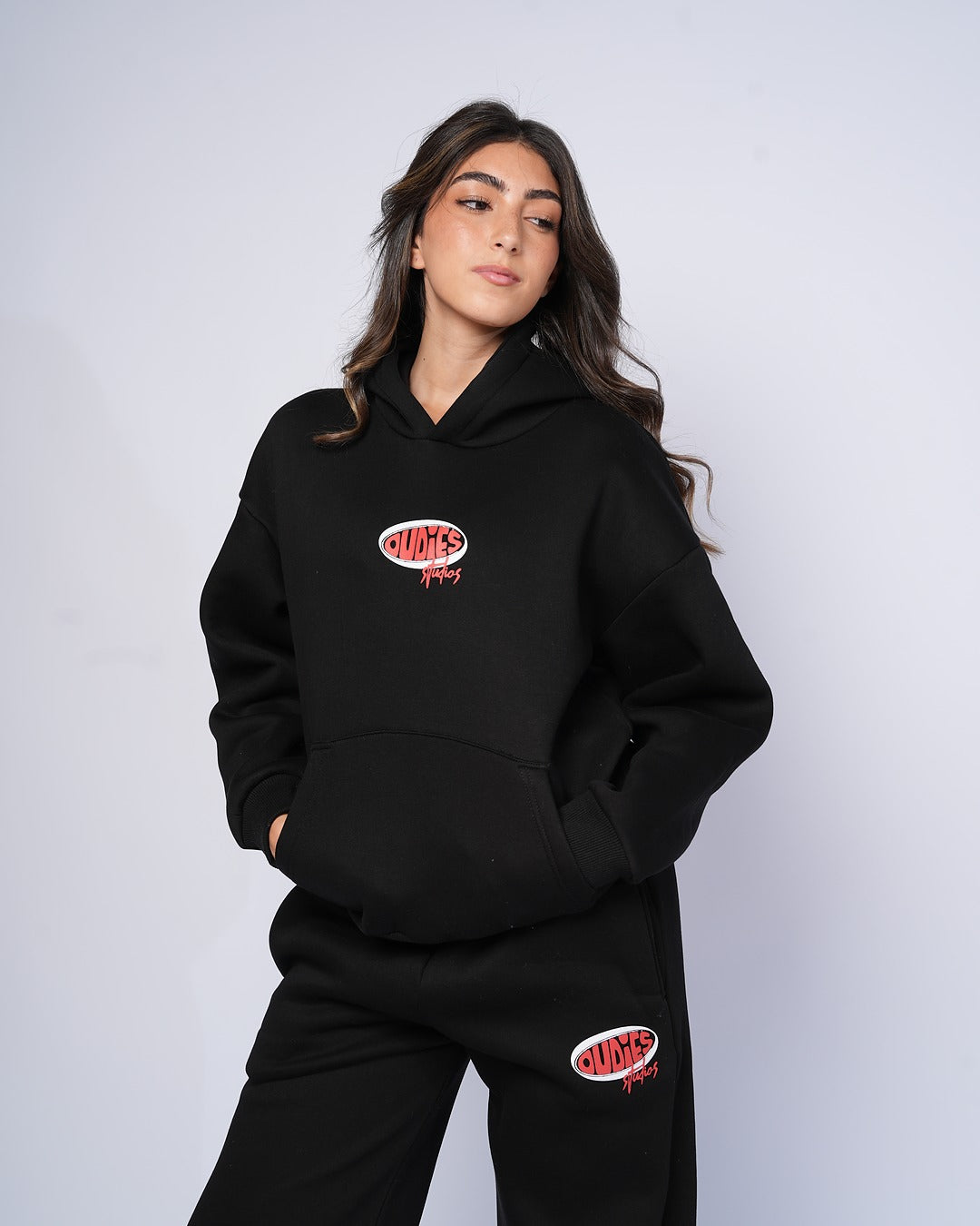 Oudies Studios Hoodie (Black/Red)