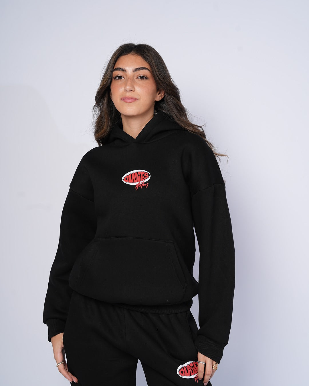 Oudies Studios Hoodie (Black/Red)