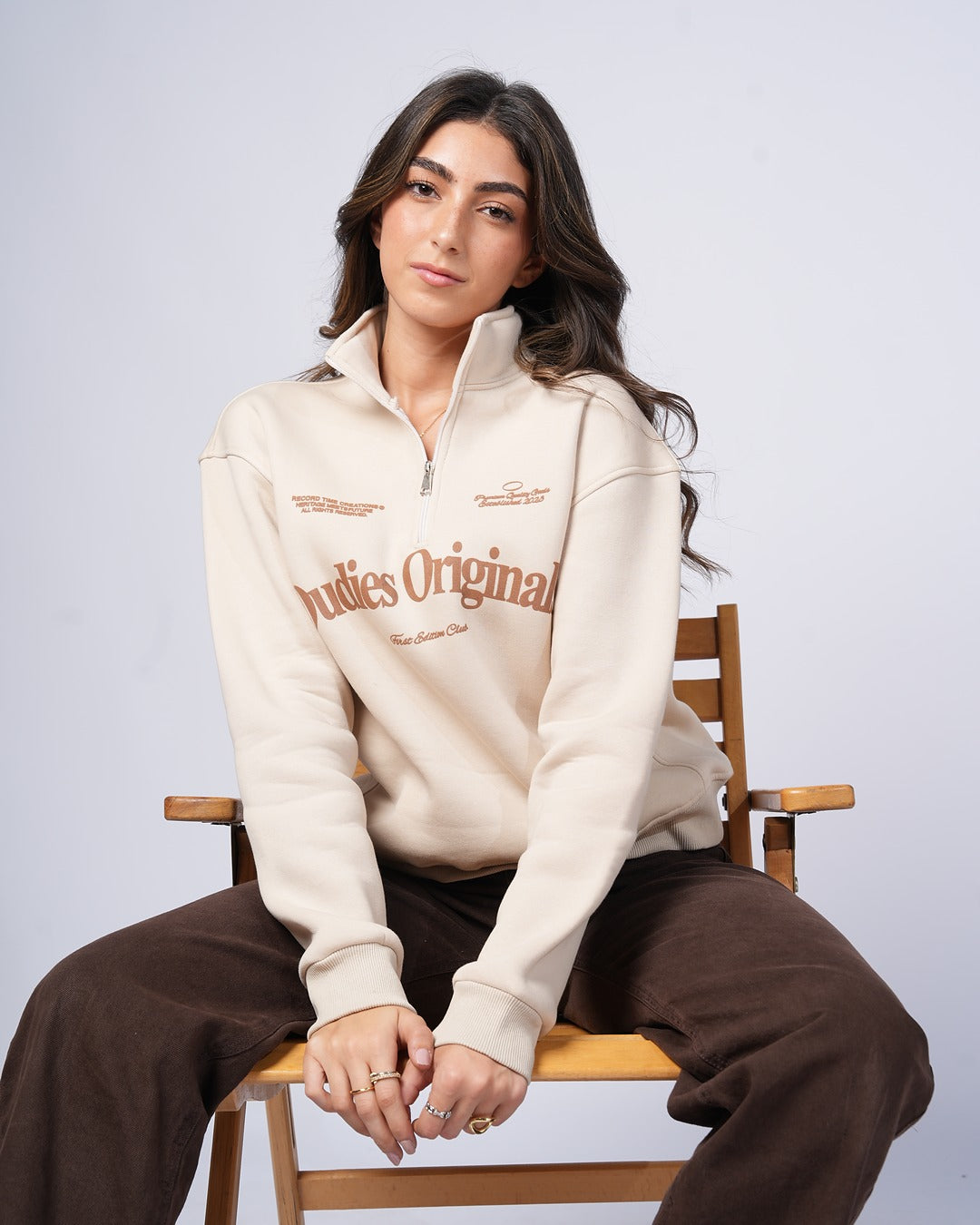 Oudies Originals Quarter-Zip (Beige)