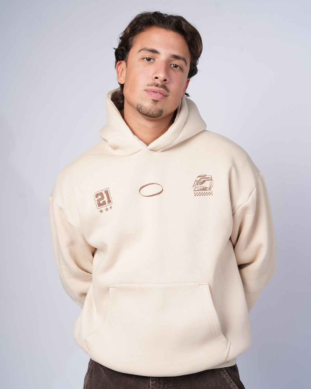 Lucky Chain Hoodie (Beige)