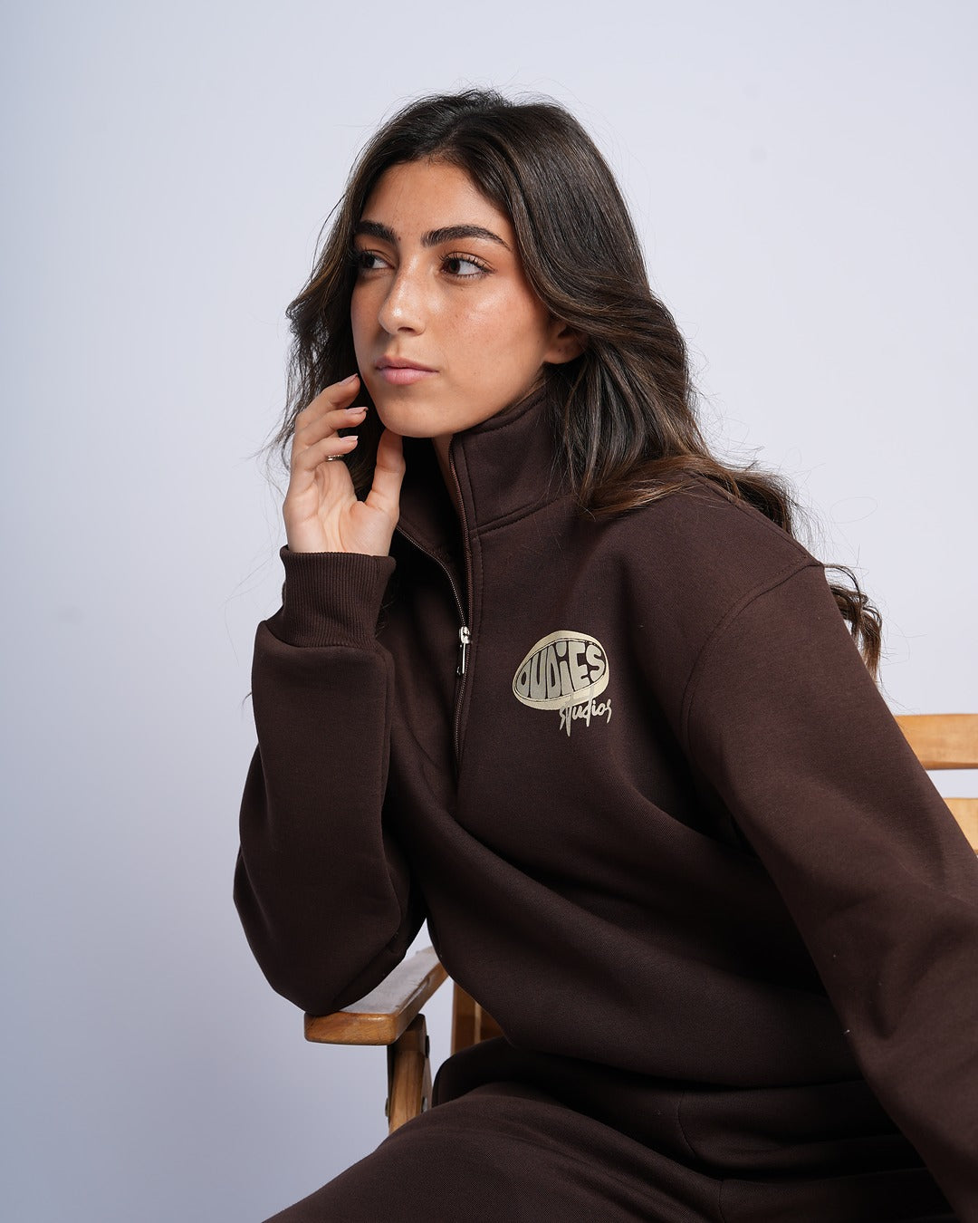 Oudies Studios Quarter-Zip (Brown)