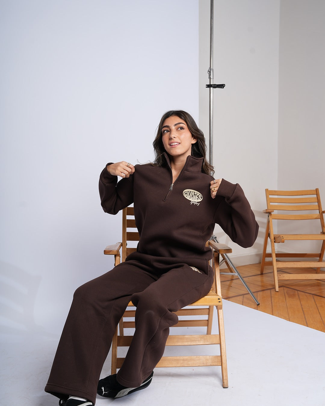 Oudies Studios Quarter-Zip (Brown)