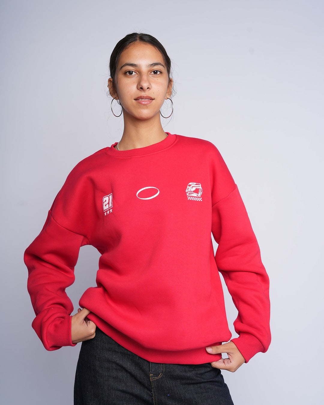 Lucky Chain Crewneck (Red/Gold)