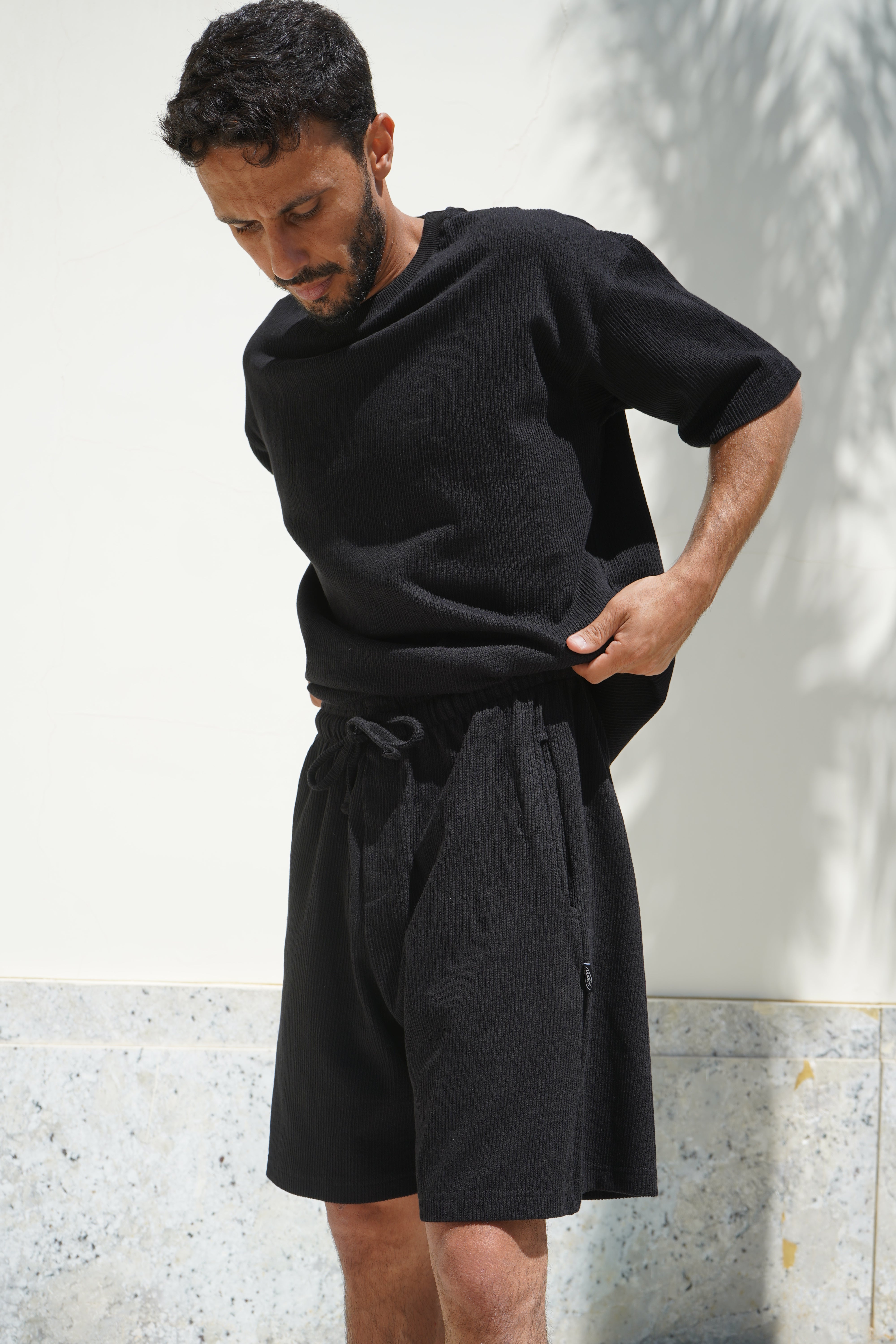 Textured Shorts (Black)