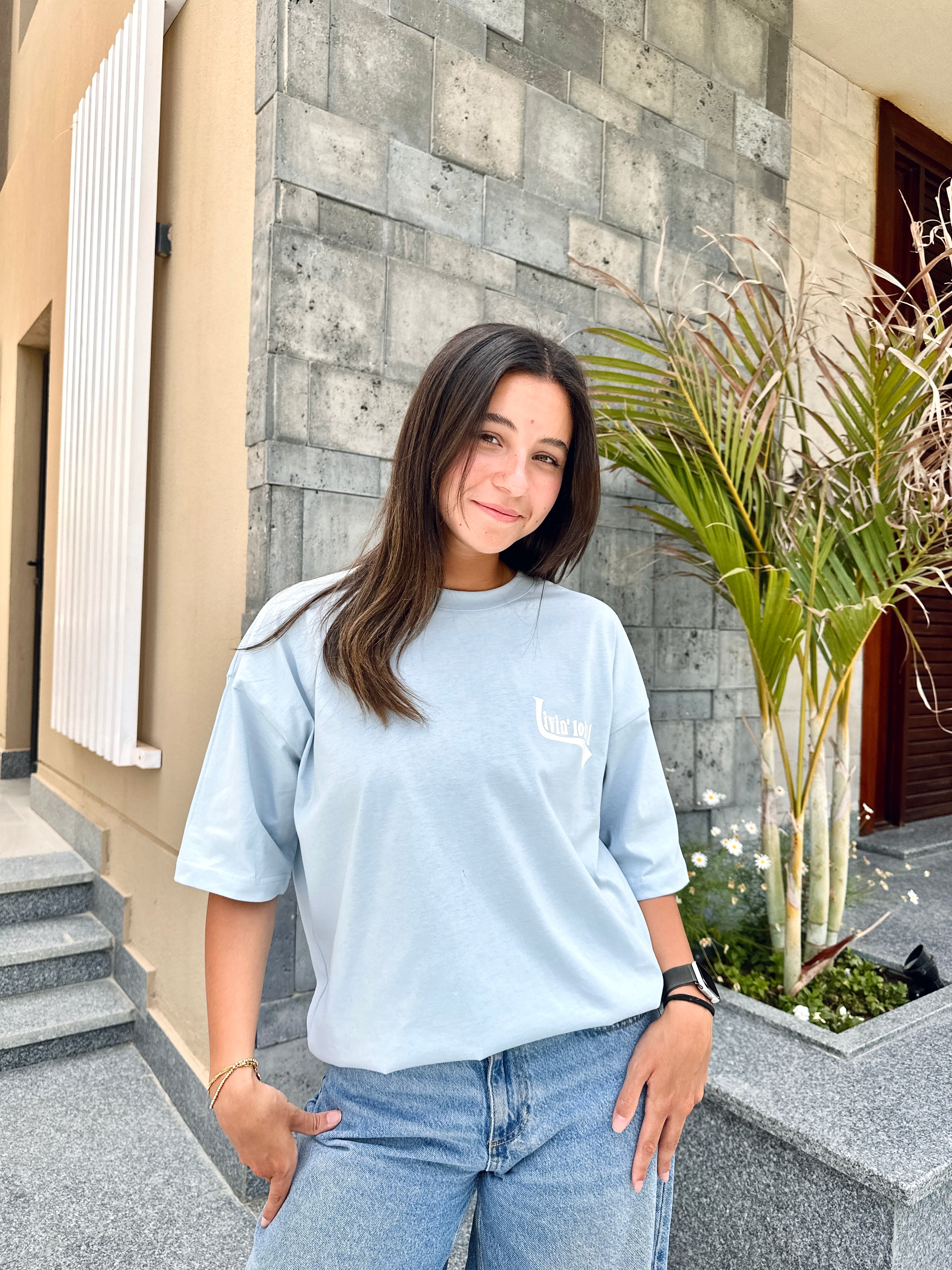 LIVIN' LOKAL TEE (BABY BLUE)