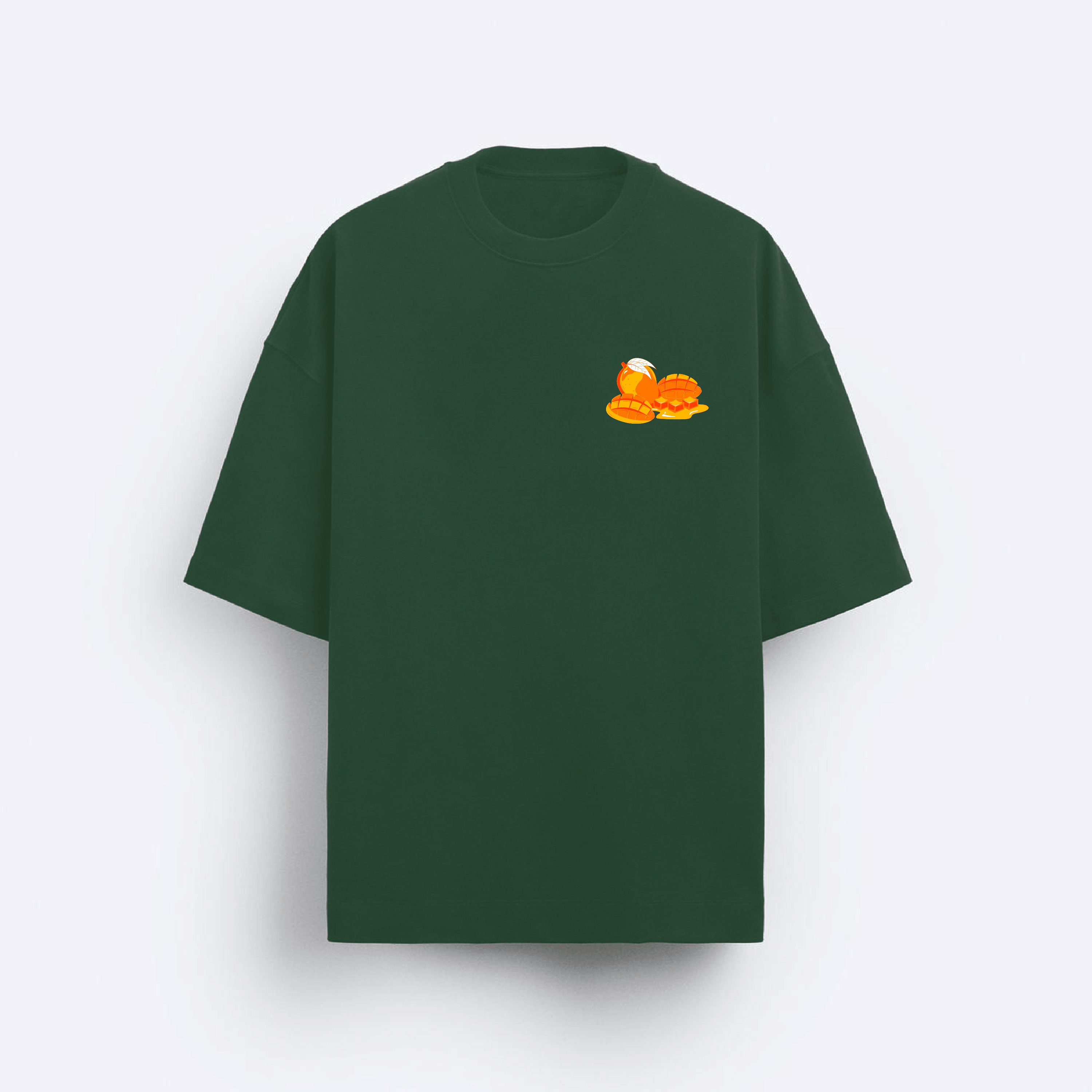 Farmers Market Mango Tee Green (BOXY FIT)