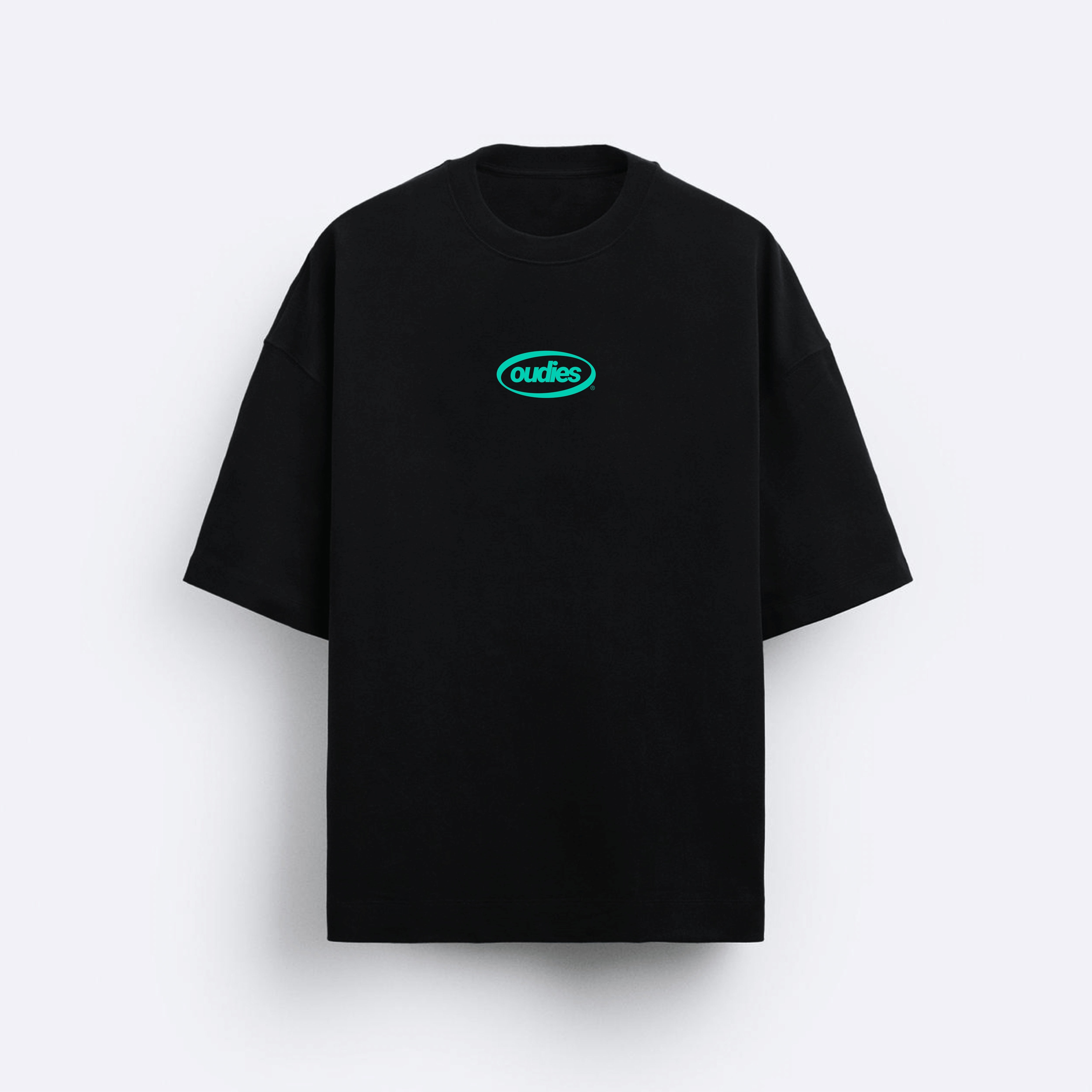 OUDIES MOVING CO TEE BLACK MINT (BOXY FIT)