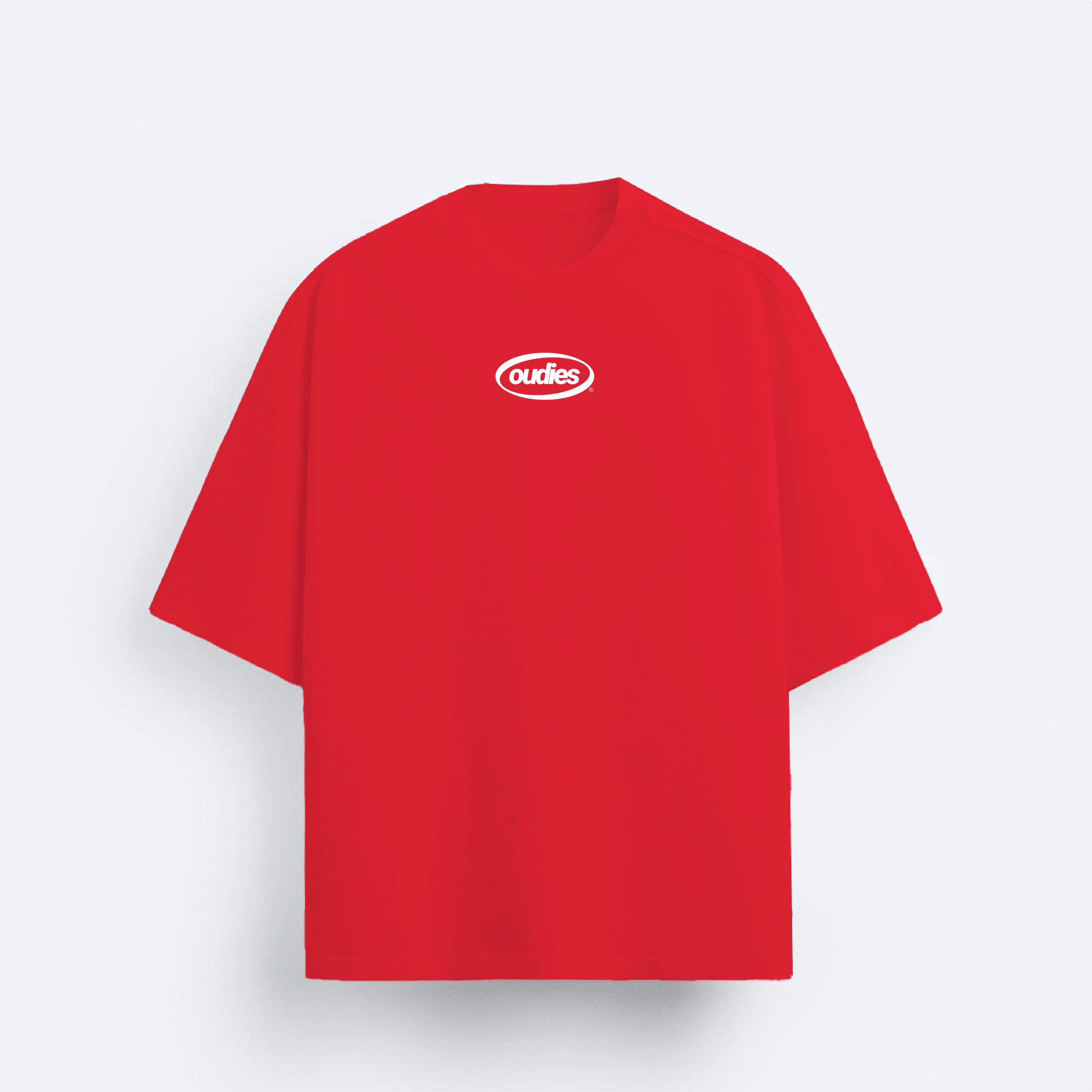 OUDIES MOVING CO TEE RED (BOXY FIT)
